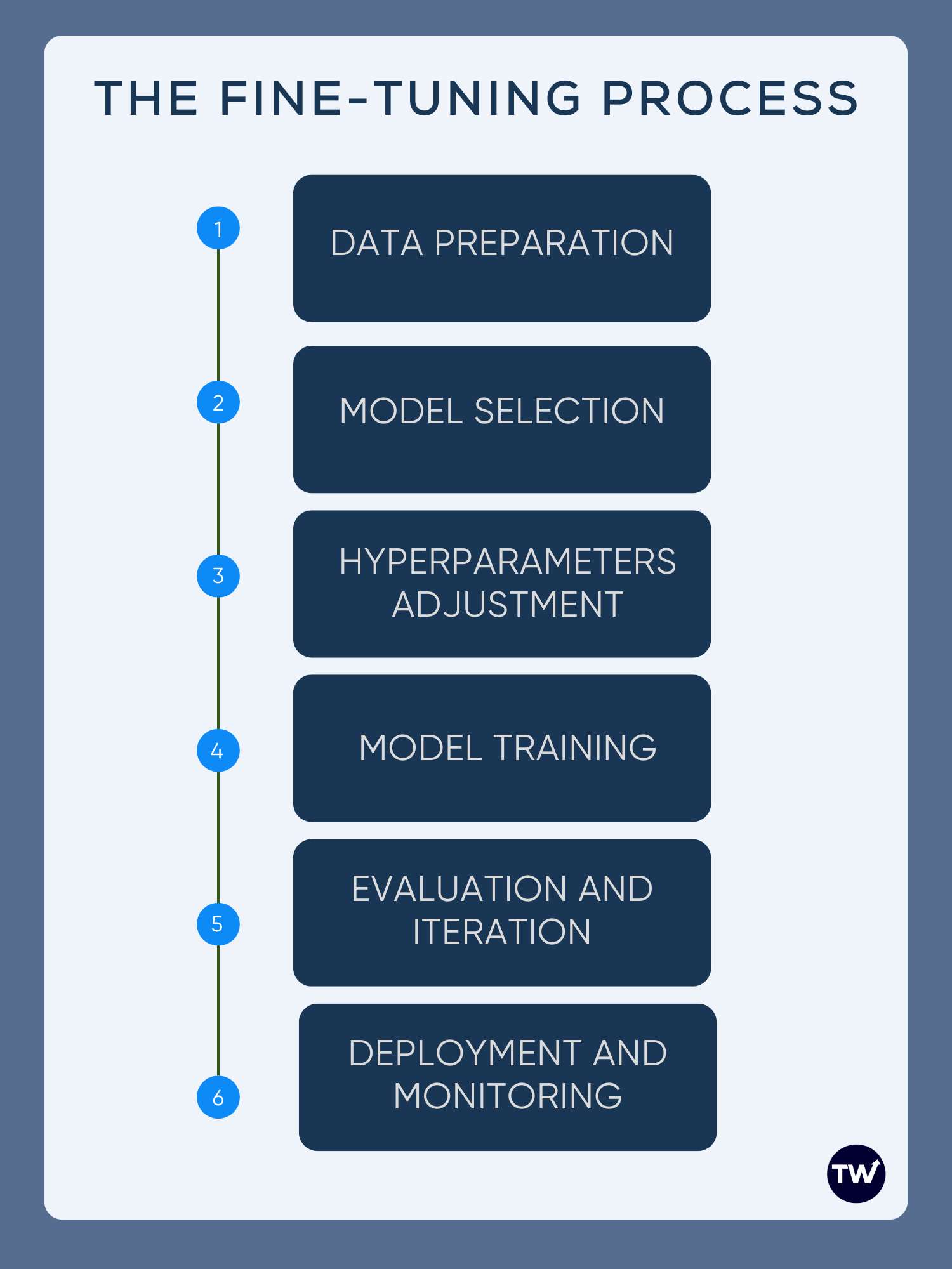 Infographic of fine-tuning process in large language models, by Talbot West